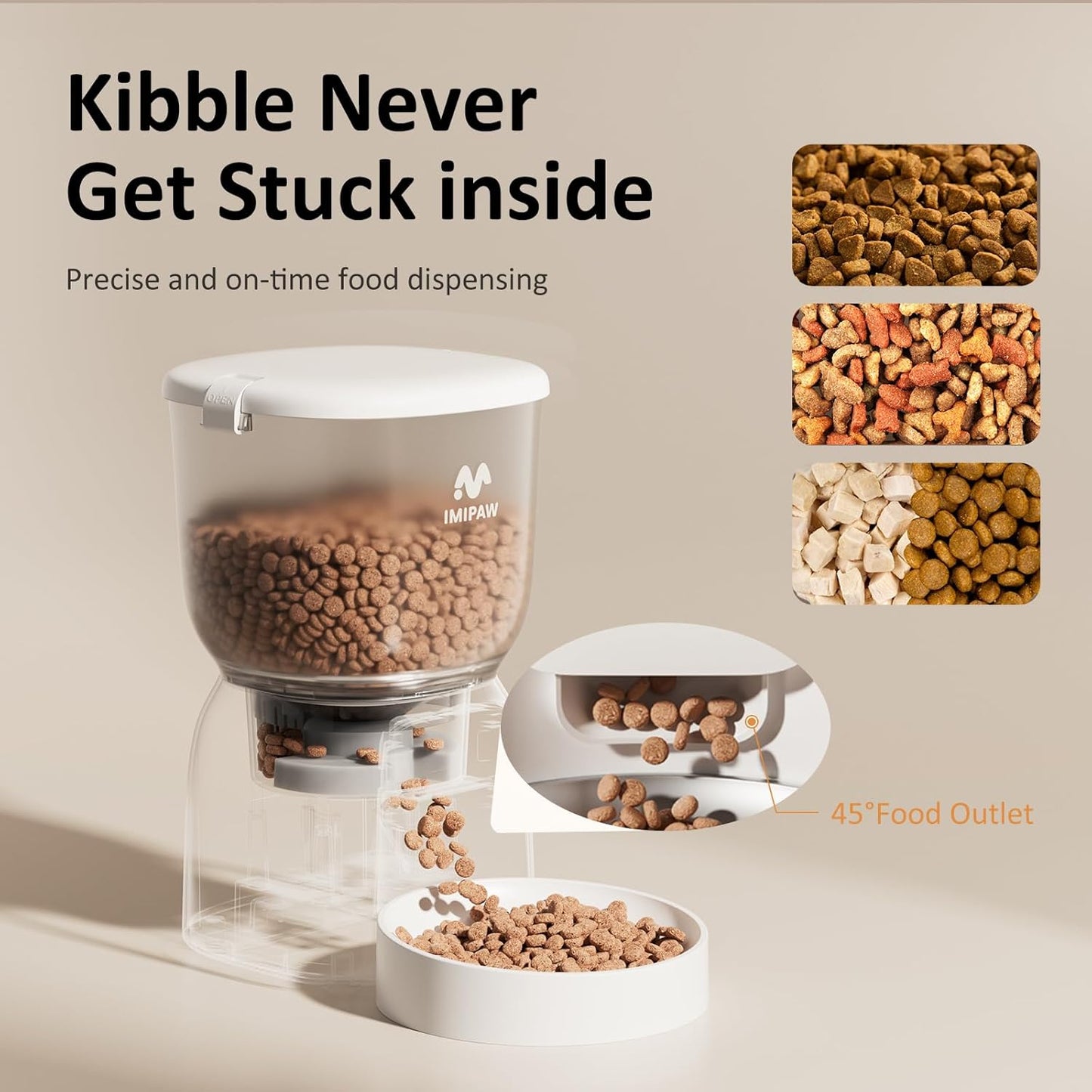 Automatic Cat Feeder WiFi: 5G Smart Auto Pet Feeder with App Remote Control- Timed Feeding Cat Food Dispenser with Airtight Lock-Fresh- Easy to Clean& Dual Power Supply 1-10 Meals per Day