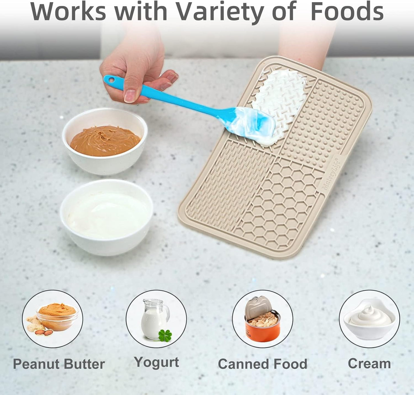 MateeyLife 4 PCS Lick Mat for Dogs and Cats