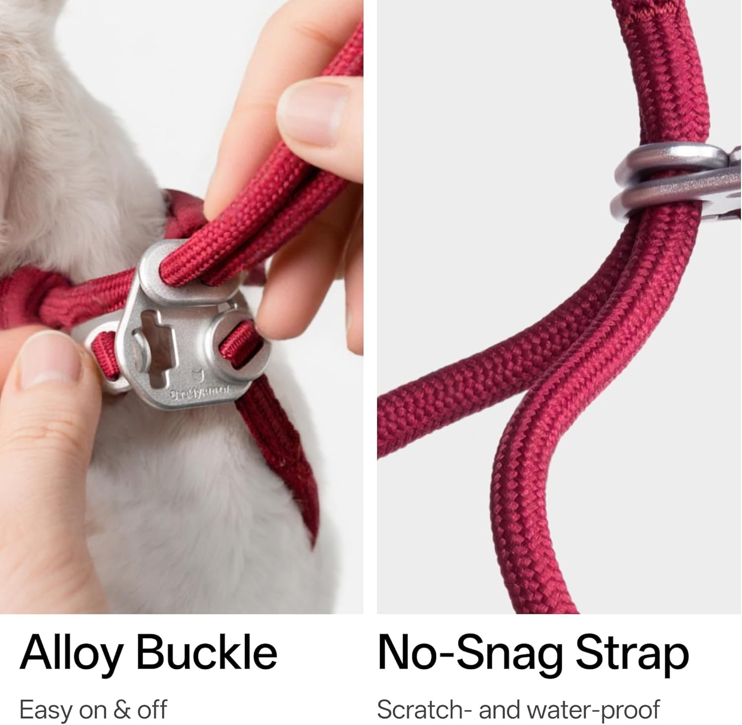 Escape Proof Y Shape Cat Harness Anti-Choke Buckle Adjustable Comfortable Padded Cat Vest Harness Anti Escape Cat Rope Harness for Kitten Small Medium Large Cats (Burgundy, S)