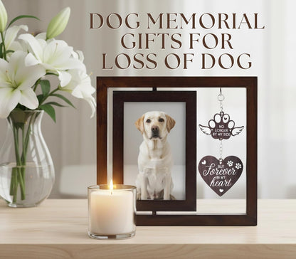 InnoBeta Dog Memorial Gifts for Loss of Dog, Pet Picture Frame, 4x6, No Longer By My Side, Tabletop
