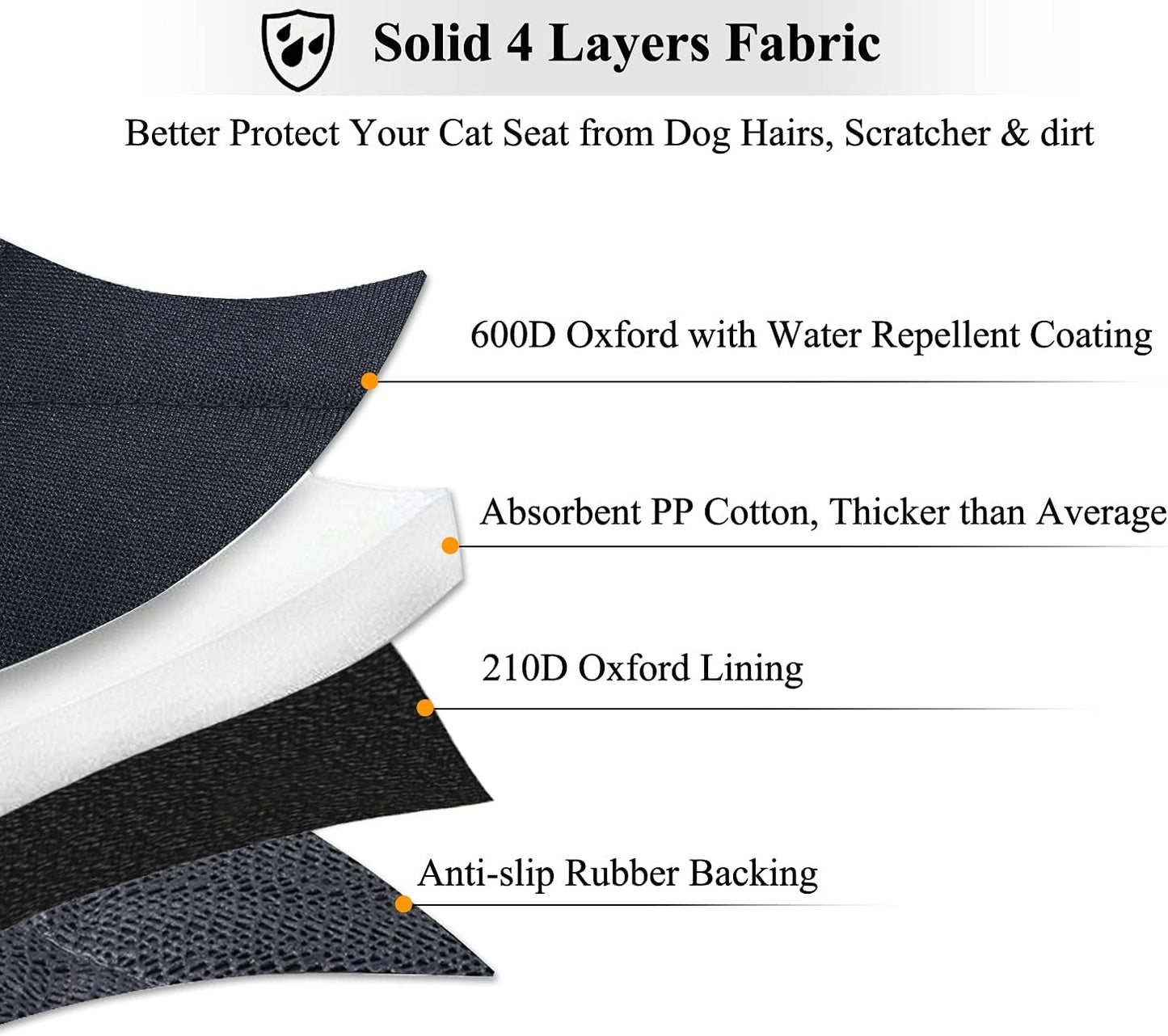 VIVAGLORY Dog Seat Belt + Dog Seat Cover, Chew Proof Waterproof Multi-Functional, Backseat Cover for Car