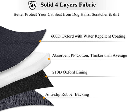 VIVAGLORY Dog Seat Belt + Dog Seat Cover, Chew Proof Waterproof Multi-Functional, Backseat Cover for Car