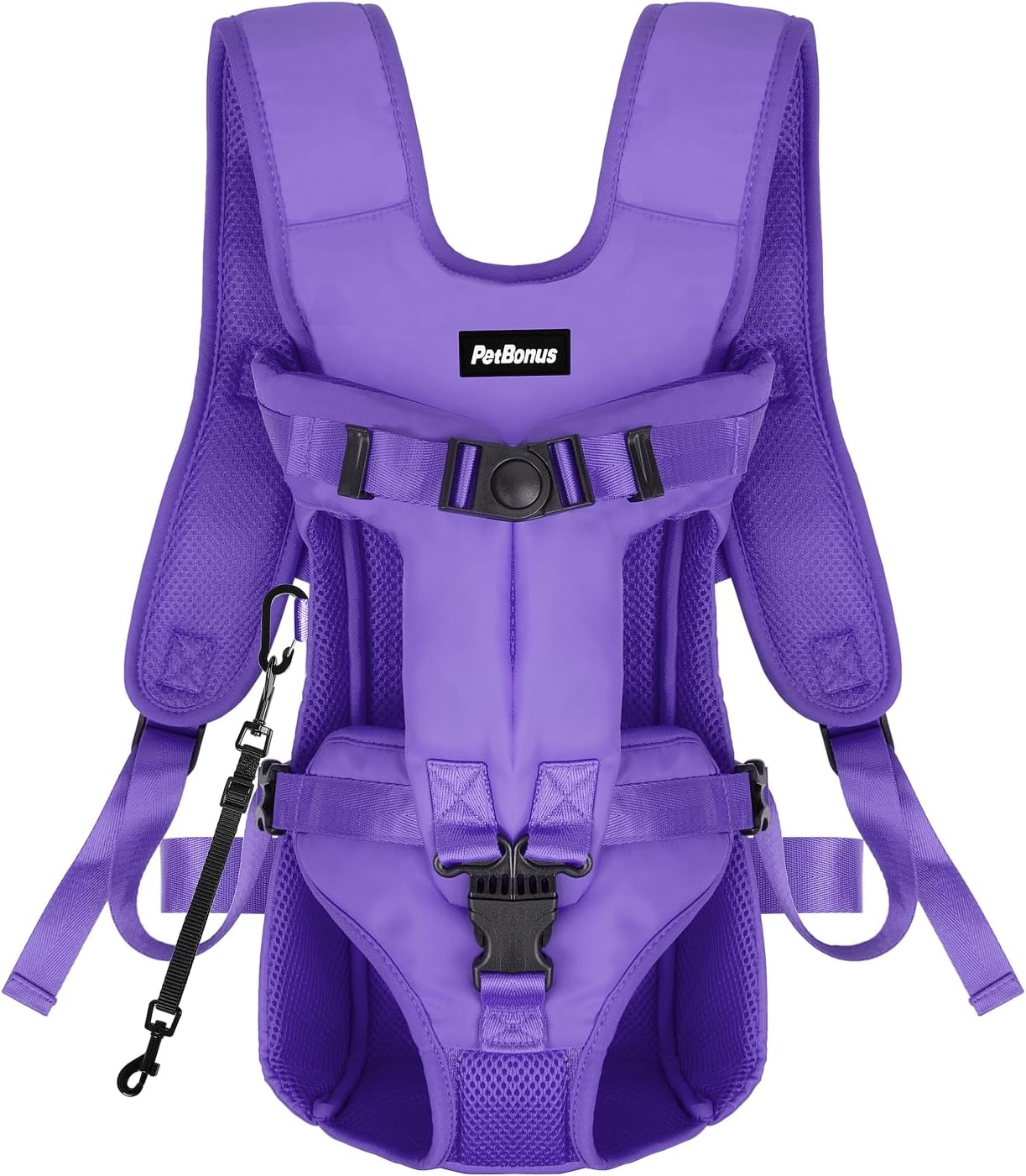 PetBonus Pet Front Dog Carrier Backpacks and Dog Seat Belt for Car