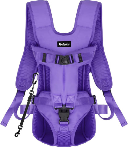 PetBonus Pet Front Dog Carrier Backpacks and Dog Seat Belt for Car