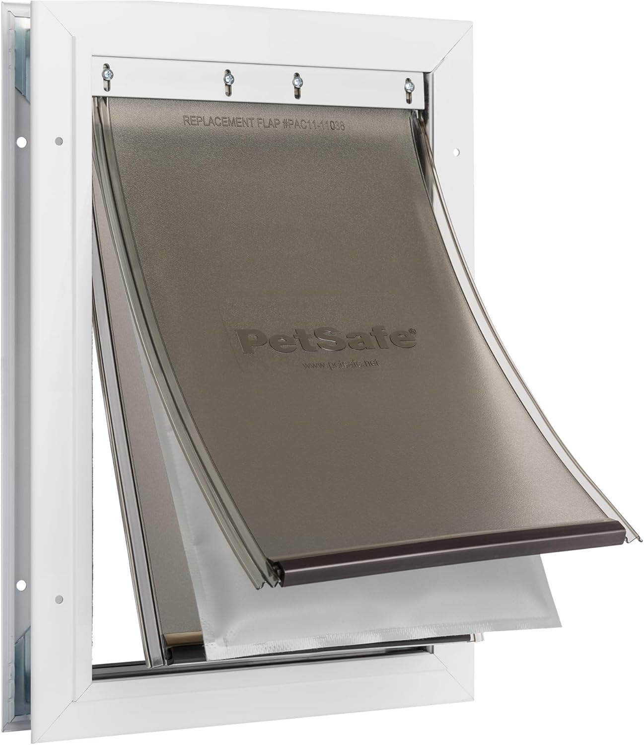 PetSafe Extreme Weather Aluminum Pet Door - Energy-Saving Thermal Barrier Pet Flap with Slide-in Door Locking & Secure Flap Cover - for Dogs Up to 40 Lb - Medium
