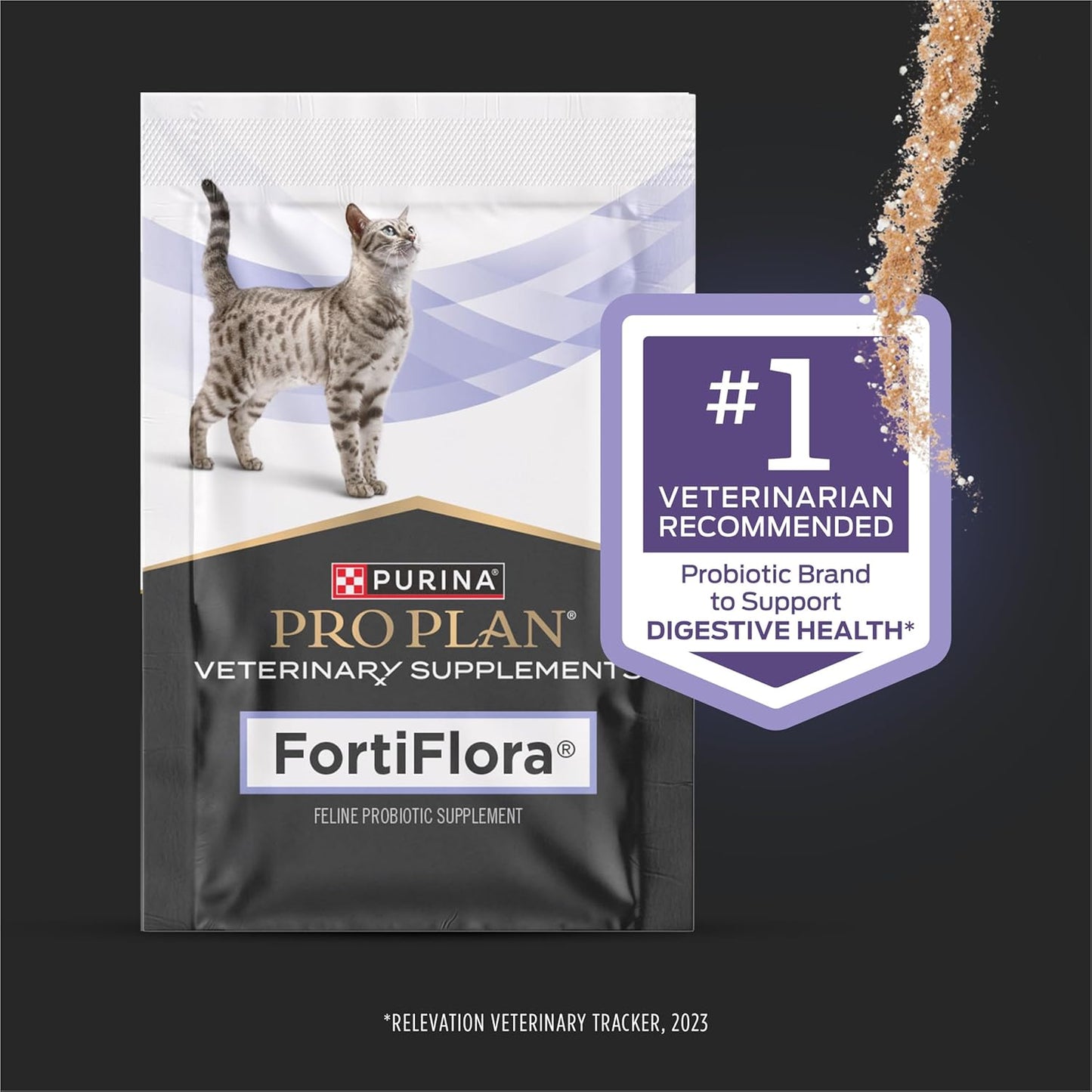 Purina Pro Plan Veterinary Supplements FortiFlora Probiotics for Cats for Digestive Gut Health and Diarrhea - 30 ct. Box