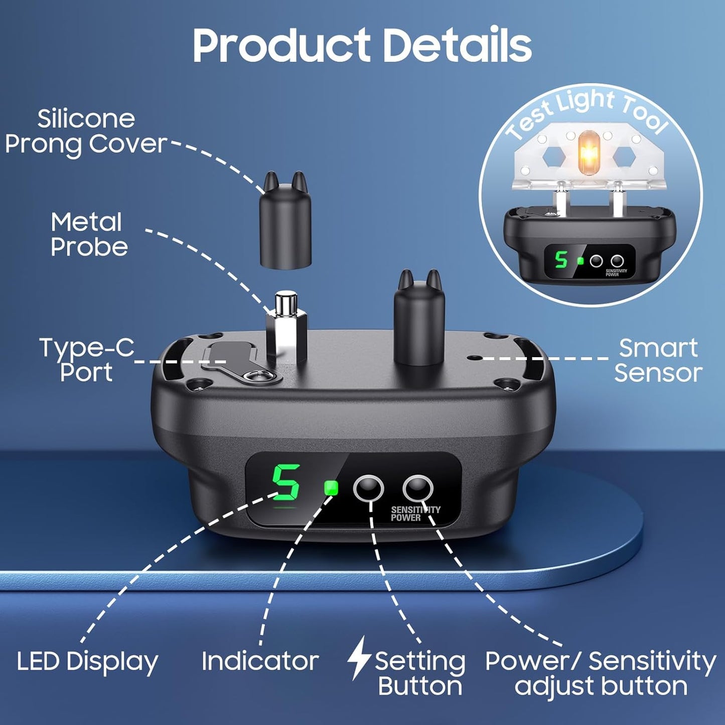 Bark Collar 2 Pack, Dog Bark Collar for Large Medium Dogs 30-120lbs, Automatic Waterproof Barking Collar with Beep Vibration and 5 Adjustable Sensitivity