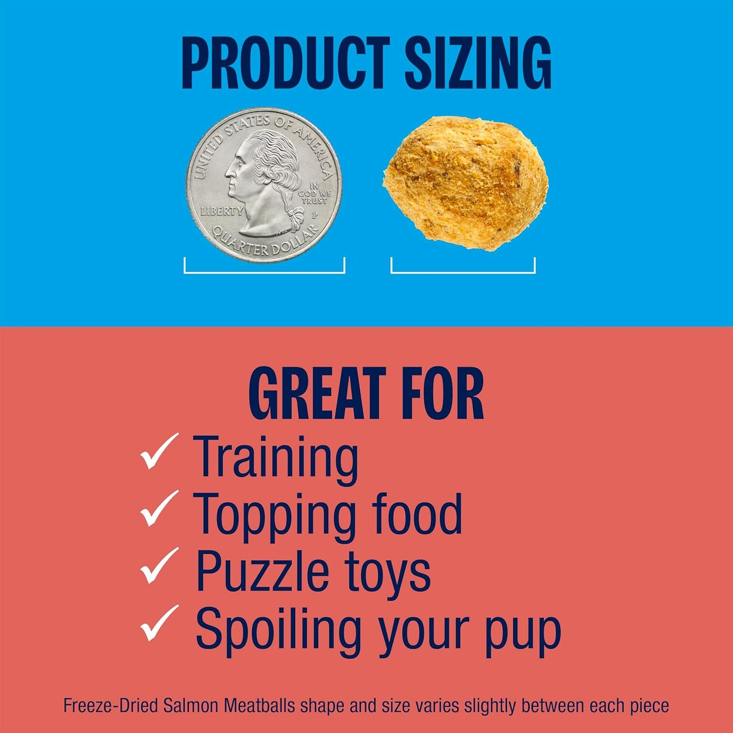 Muenster New 4 Ingredient Freeze Dried Salmon Meatball Treats for Dogs - Great for Training, Meal Toppers or Just for a Treat. 4 Ounce (Pack of 1)