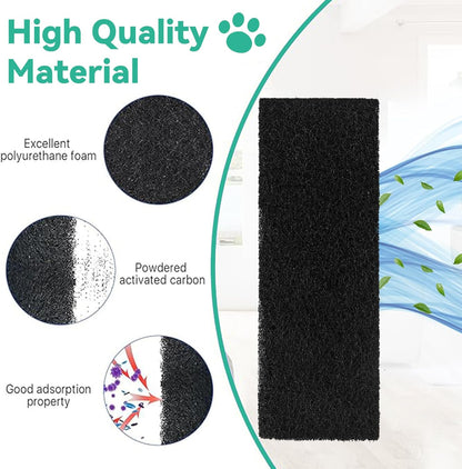 8Pcs Carbon Filters Compatible with Litter-Robot 3,Replacement Activated Charcoal Filters for Litter Box Carbon Premium Filters,Thickened and Durable,Eliminate Odor and Controls Moisture on Pet's Body