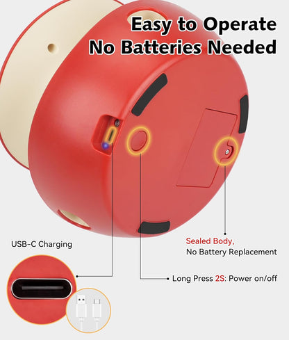 Joytale Interactive Cat Toys for Indoor Cats, Electric Whack A Mole Cats Christmas Toy Self Play Automatic, 2-Level with 10 Holes, Smart Sensor, Feather Teaser, Rechargeable for Kitten Adult, Red