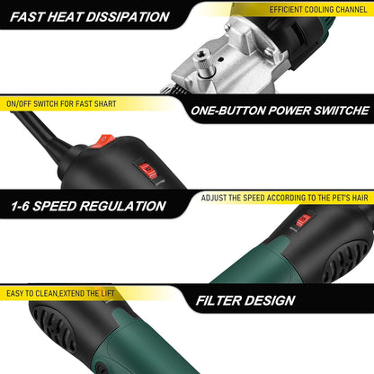 Horses Clippers,500w Professional Horse Clippers Heavy Duty Body Clipping, Sheep Shears for Dogs, Horse, Cattle, Farm Livestock Pet Grooming