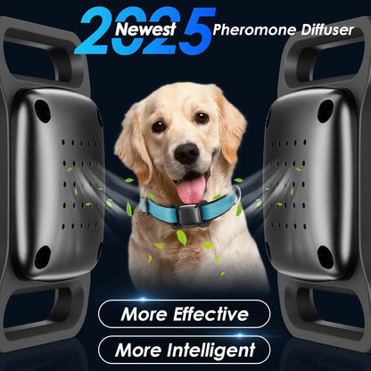 PSRAT for Dog Pheromone Calming Diffuser 3 in 1 Appeasing Pet Pheromones Diffuser to Calm Kit,for Pet Collars Designed Relaxants Carrying Box,Naturally Reduces Anxiety, Breakaway Safe Design