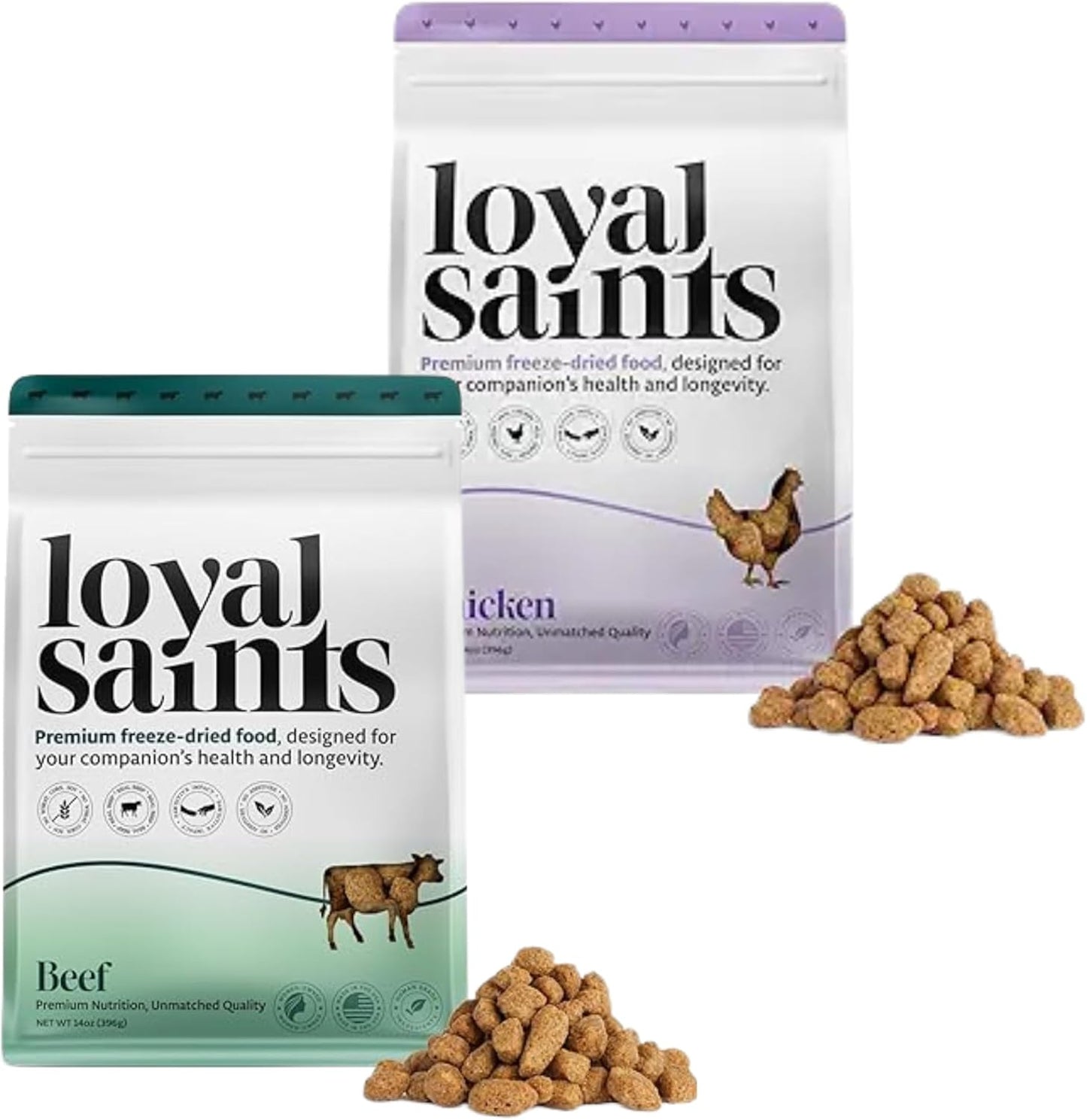 Freeze Dried Raw Dog Food - Beef & Turkey Salmon Flavors, 14 oz. | High Protein and Grain Free Dog Food for All Breeds and Picky Eaters - Versatile as Meal Topper, Snack, and Treats