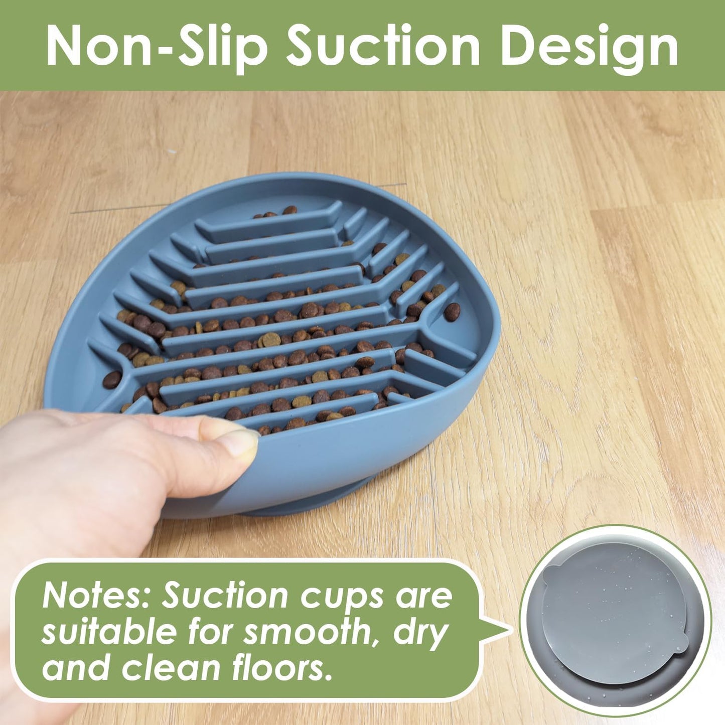 Slow Feeder Dog Bowls,Anti-Choking Slow Eating Dog Food Bowl,Non Slip Pet Slower Food Feeding Bowls for Small & Medium Pets (Labyrinth Pattern-Grey)