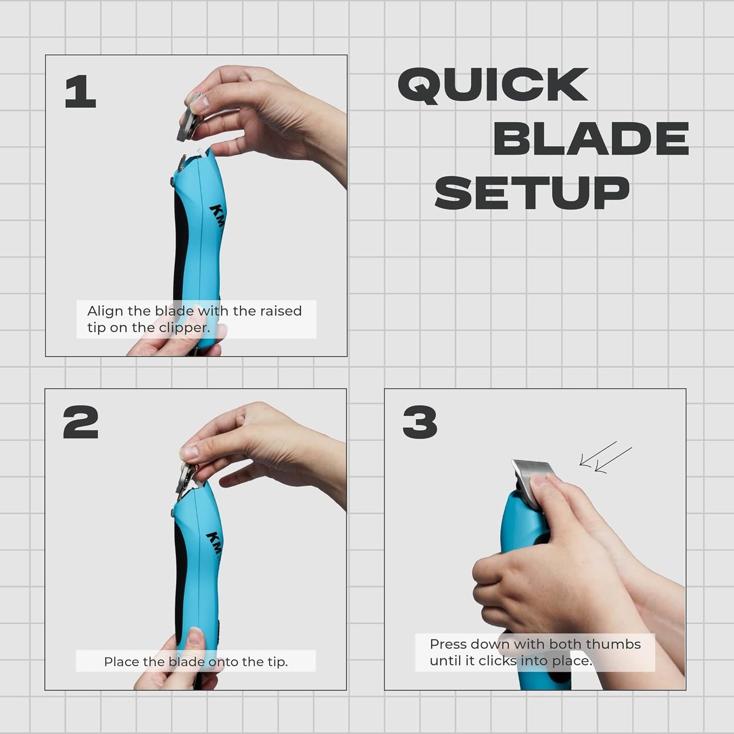 Professional A5#50 Detachable Clipper Blade – 0.2mm (1/125”) – Powder Metallurgy + Titanium-Ceramic, Low-Heat High-Precision – Fits Wahl, Andis, Oster, Heiniger A5 Clippers