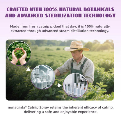 Catnip Spray for Cats, 100% Natural Catnip Mist Spray for Cats & Kittens, Relieves Stress, Calming, Safe for Pets - 2 Fl Oz