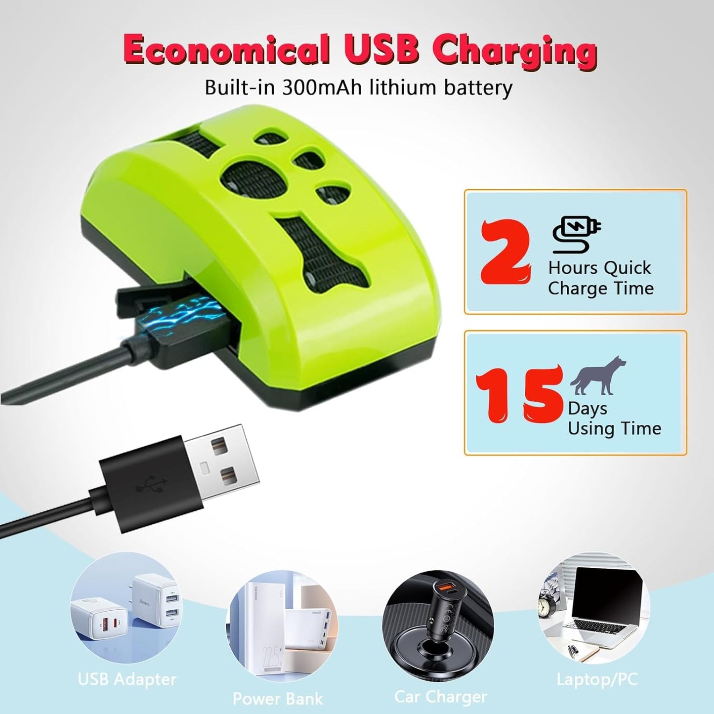 Dog Bark Collar, Anti Bark Collars for Large Medium Small Dogs with 7 Level Sensitivity Adjustable and 4 Stop Barking Modes, Rechargeable Bark Collar No Shock for Dogs with Beep Vibration Shock