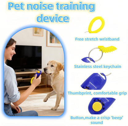 BUBBLE-FLY Dog Training Clicker with Wrist Strap, Effective Obedience Aid for Barking, Sit, Stay. Humane & Easy