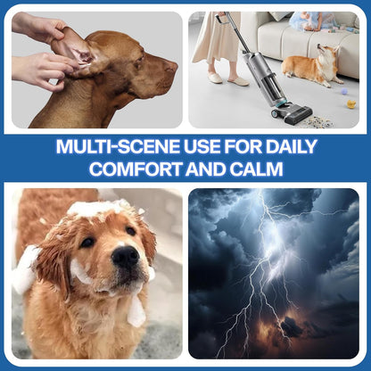 Dog & Cat Calming Hoodie – Soft Double-Layer Ear and Neck Cover for Anxiety Relief & Noise Protection, Elastic Pet Head Wrap for Grooming, Bath, Drying & Fireworks