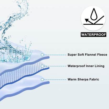 Smiry Waterproof Dog Bed Blanket, Leakproof Pet Throw Blanket for Bed Couch Sofa, Reversible Sherpa Fleece Furniture Protector Cover for Small Medium Large Dogs Cats (Dusty Pink, 50x60 inches)