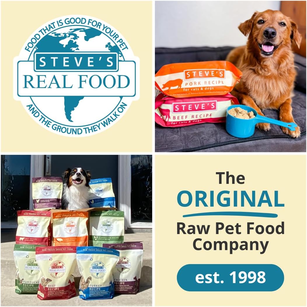 Steve's Real Food Freeze-Dried Raw Nuggets - White Fish Recipe - Raw Pet Food for Dogs and Cats - 20 oz