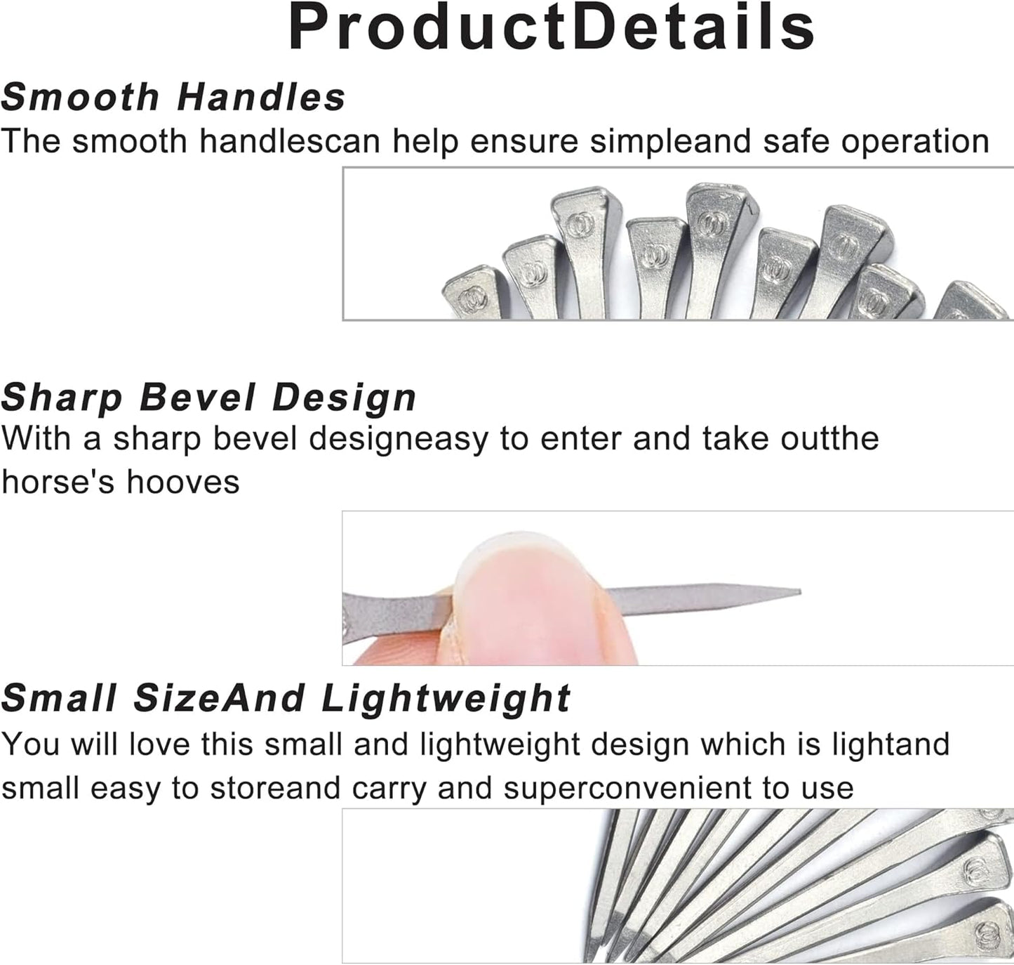 250pcs E5 Horseshoe Nails 2 Inch Stainless Steel Horseshoe Nails Nails Horse Hoof Nails Horseshoe Tools for Stained Glass,Horse Training Equestrian Sports