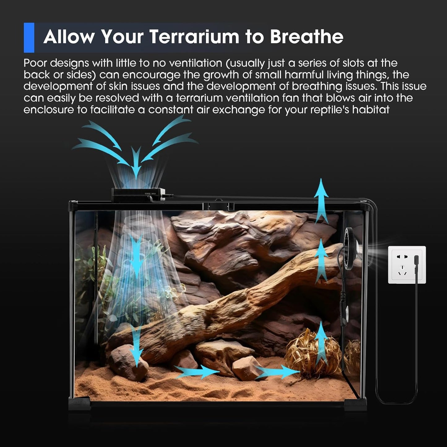 Thermometer Hygrometer with Dehumidifier Ventilation Fan