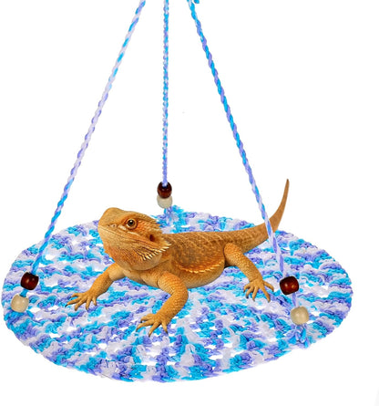 Bearded Dragon Hammock, Reptile Hammock Tank Accessories Bearded Dragon Tank Accessories Small Lizard Cage Bed Hanging Hammocks for Chameleon Birds Rats Gecko Iguana