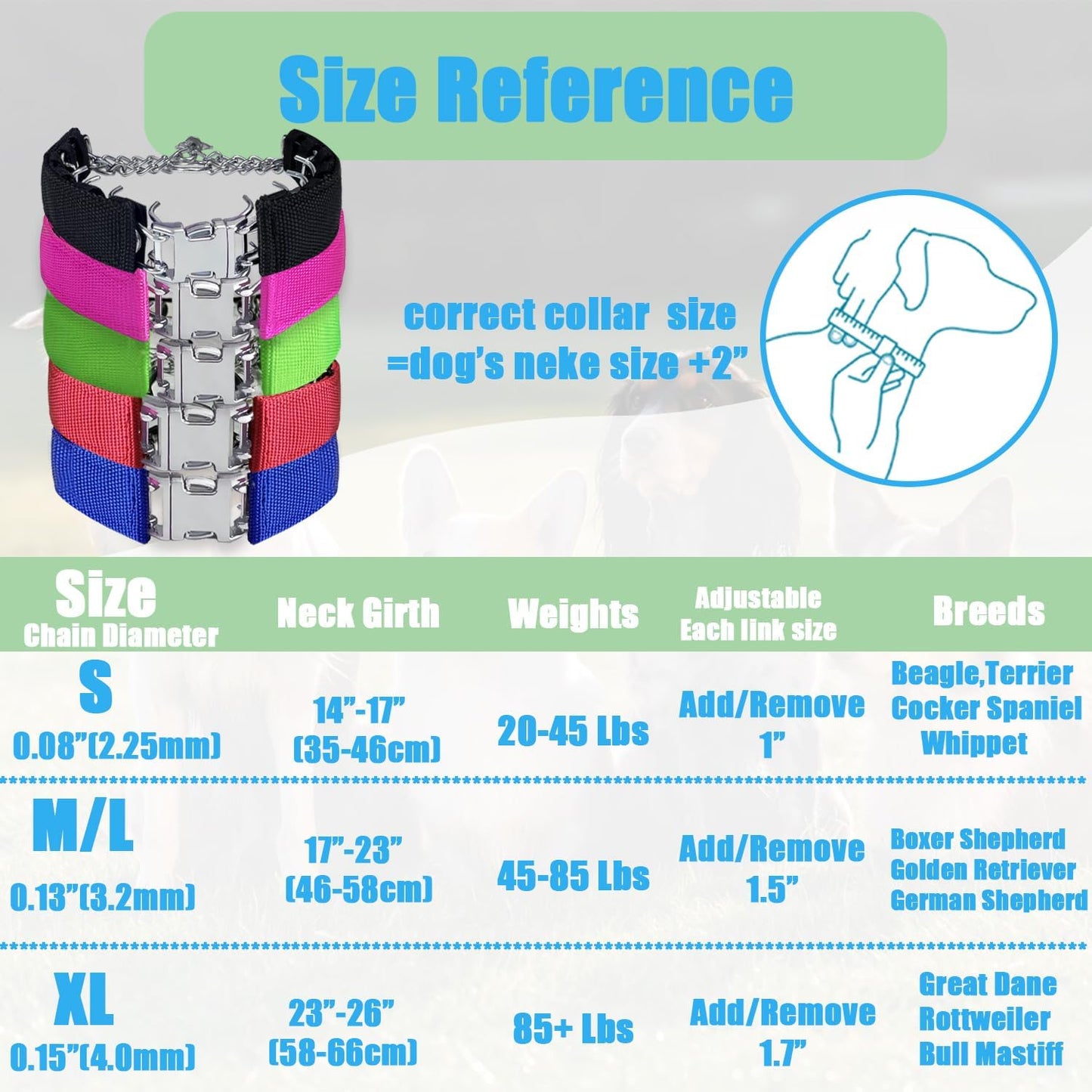 Dog Collar with Quick Release Buckle Adjustable Dogs Collars for Small Medium Large Dogs