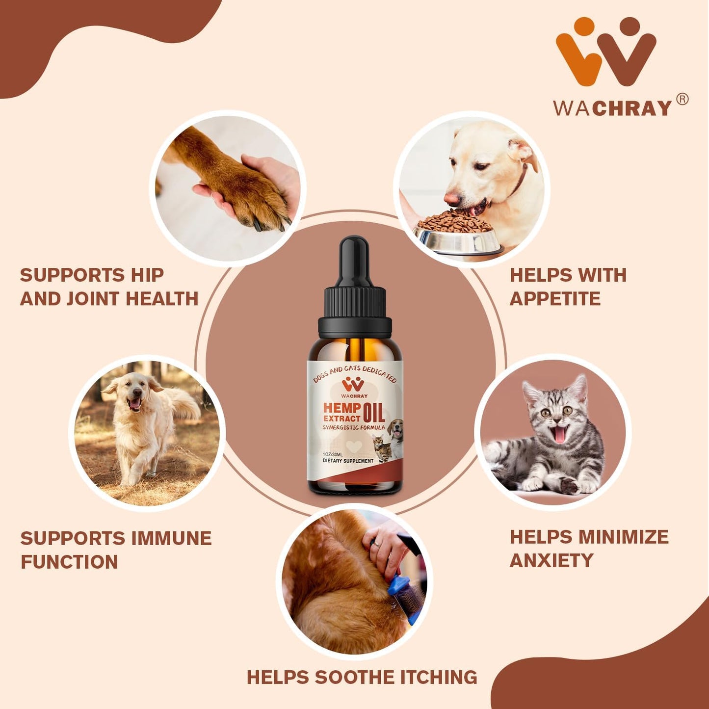 （3-Pack） Hemp Oil for Dogs Cats - Calming Drops Dog Relaxants - Help Pets Anxiety Stress Hip & Joint Pain Arthritis Sеizures Rеlief - Skin Нiр Jоint Hеalth - Organic Pet Hemp Oil Drops