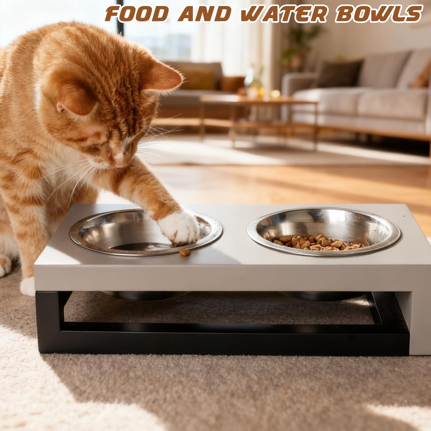 4 Pcs Stainless Steel Cat Bowls, Metal Cat Food Bowls for Indoor Cats, 6.1 Inch Shallow Wide Suitable for Kittens Whisker Fatigue Reducing, Elevates Food for Better, Replacement Basic Cats Plates