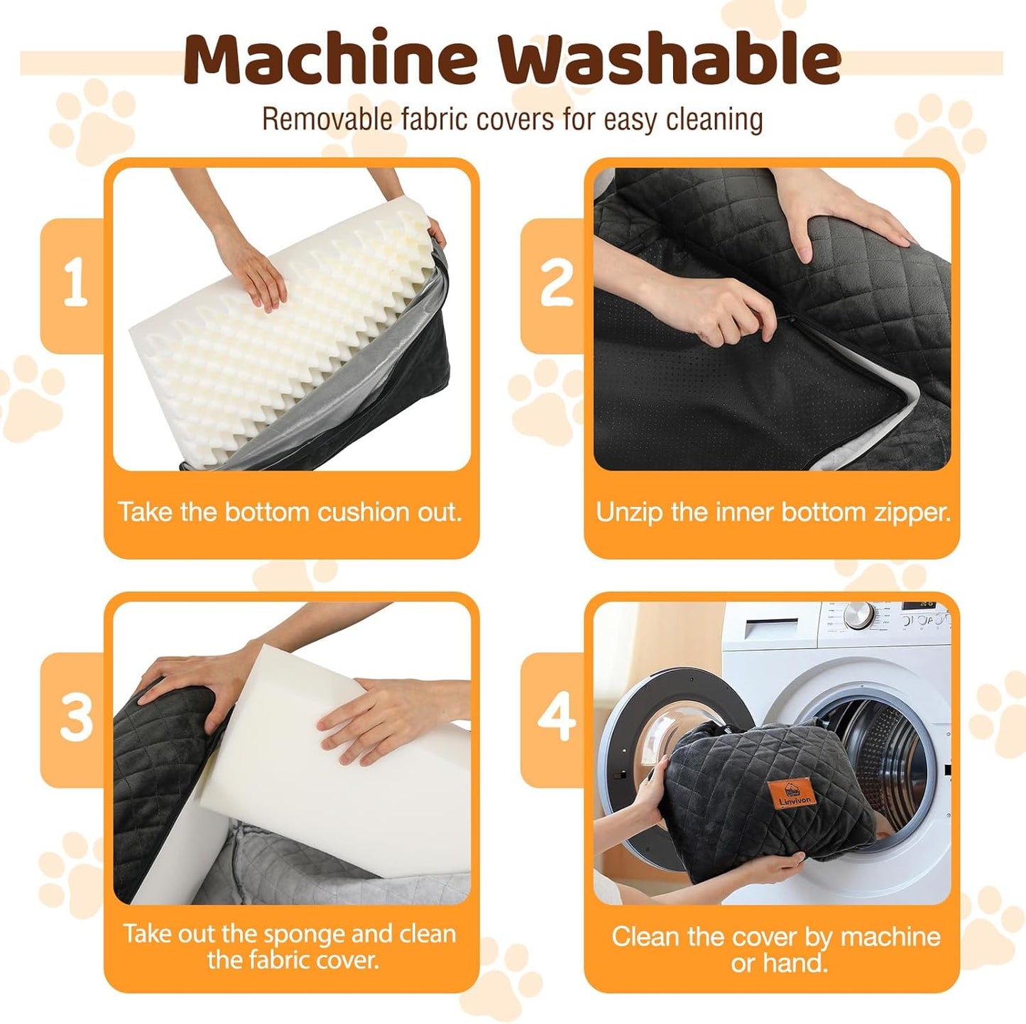 Dog Car Seat for Medium/Large Dogs up to 60 lbs, Memory Foam Dog Booster Seat with Thick Cushion, Pet Car Seat for Back with Detachable Washable Cover, Storage Pockets for SUV, Pick Up, Trunk, Black