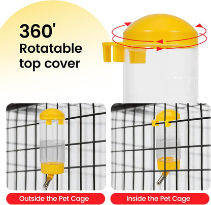 3PC 14OZ Guinea Pig Water Bottle No Drip Small Animal Water Dispenser Hanging Rabbit Water Bottle Hamster Water Feeder Bottle for Rabbit Chinchilla Squirrel Ship by Random Color