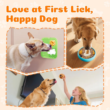 KILIN Dog Enrichment Toys 6 Pack - Dog Toys to Keep Them Busy, Lick Mat, Ball & Bowl with Peanut Butter, Frozen Treat Puzzle Dispenser for Anxiety Relief, Reduce Boredom, Perfect for Bathing Grooming