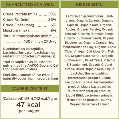 Primal Freeze Dried Raw Dog Food Nuggets, Lamb, Complete & Balanced Meal, Also Use as Topper or Treat, Premium, Healthy, Grain Free, High Protein Raw Dog Food, 5.5 oz