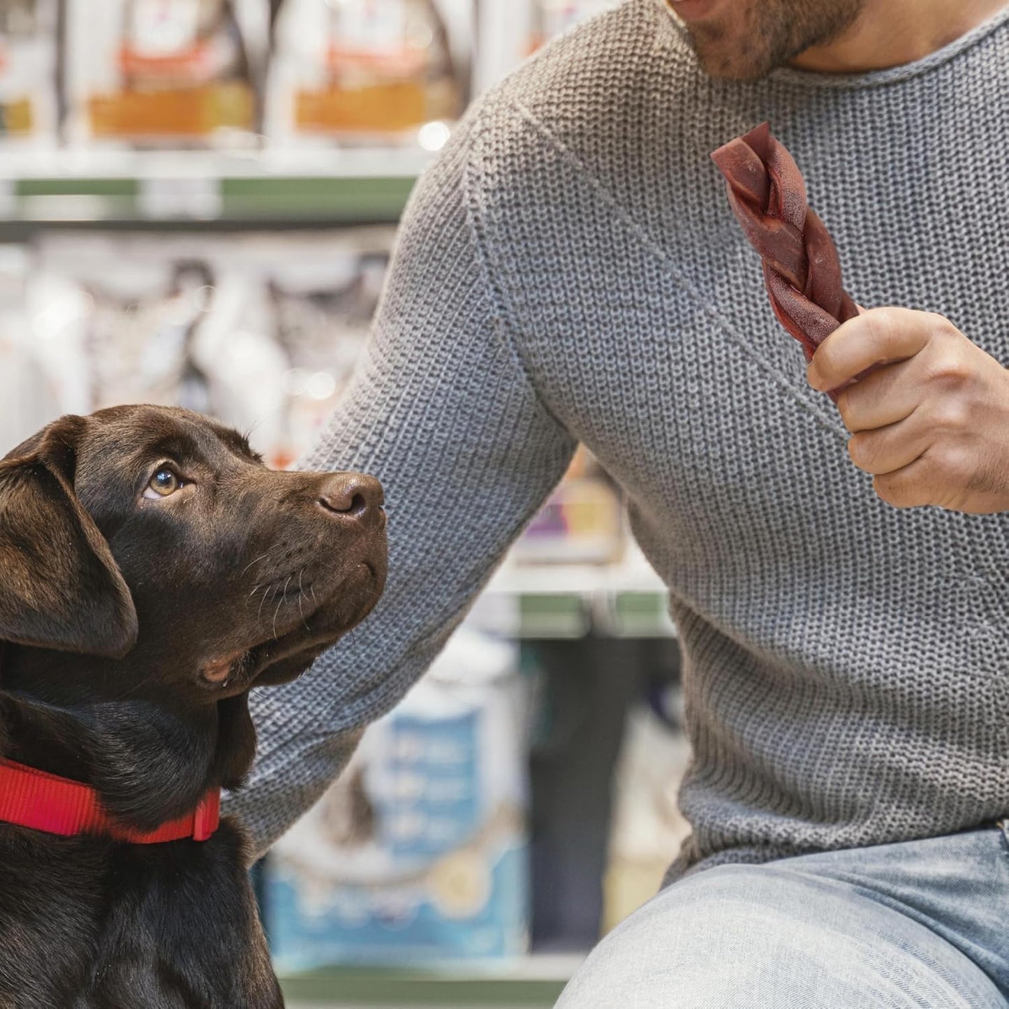 Jack&Pup 6" Braided Beef Collagen Sticks for Dogs - Rawhide Free Dog Chews Long Lasting Collagen Chews for Dogs - Bully Sticks Alternative (1 Pack)
