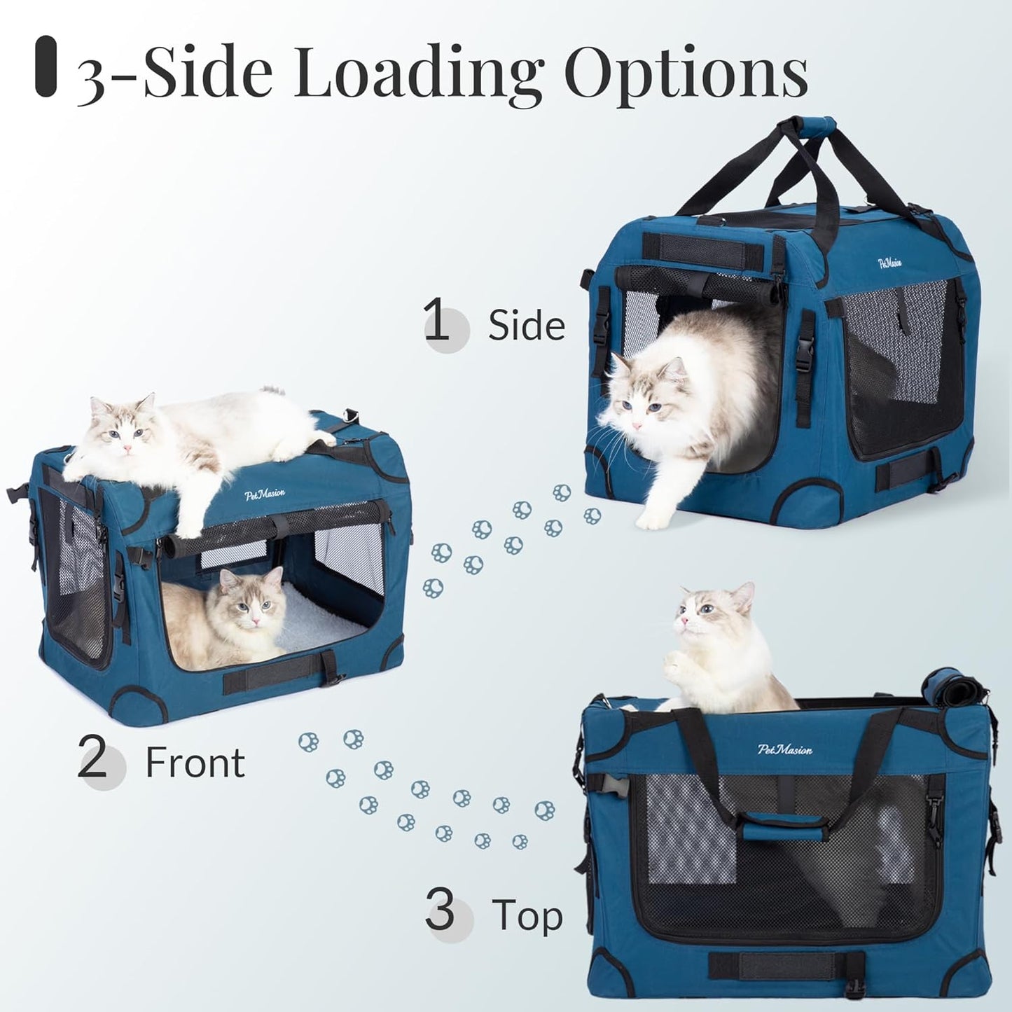 Extra Large Rolling Cat Carrier with Wheels, Soft Sided Pet Dog Carrier on Wheels for Big Cat 20lbs+ 2 Cats, Car Travel Portable XL Wheeled Bag 25"x16.5"x20.5"