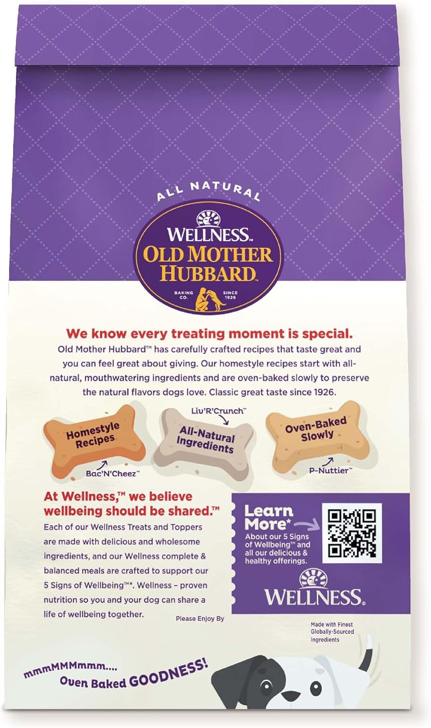 Old Mother Hubbard Wellness Savory Mix Dog Biscuits, Natural, Training Treats, Mini Size, (20 Ounce Bag)
