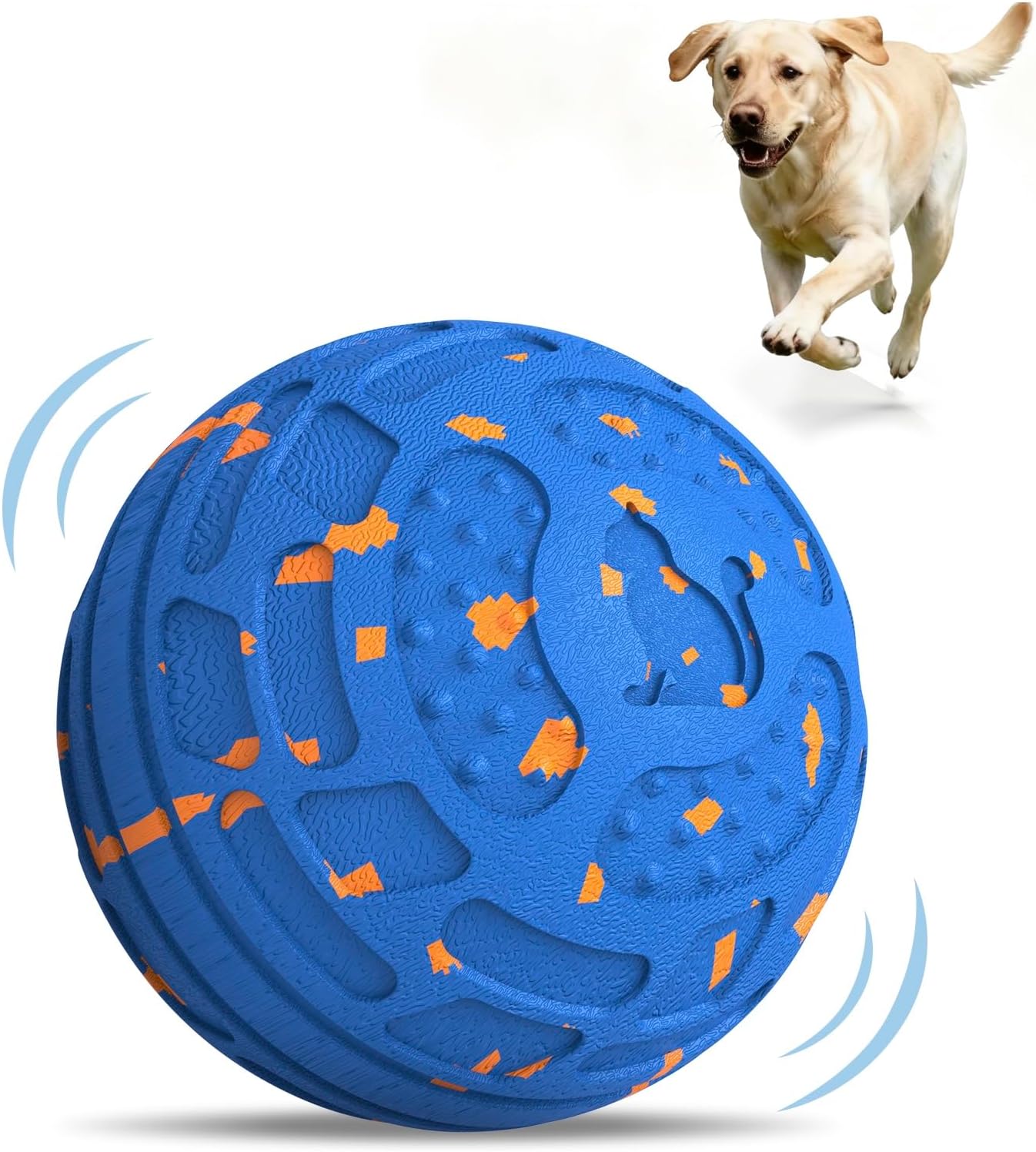 CatPrint Smart Interactive Dog Toy Ball – Automatic Moving, Bouncing & Rolling, 3 Modes, Chew-Proof E-TPU Shell, Waterproof, Rechargeable,Dog Ball for Medium and Large Dogs,Blue Vine