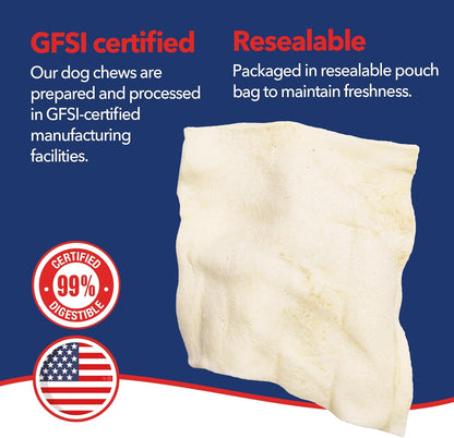 Pet Factory 100% USA Made Beefhide 8in Rolls Dog Dental Chews - Thick Rawhide Dental Chews for Dogs, Promotes Healthy Teeth & Gums, 99% Digestible - 8 Ounce (Pack of 1)