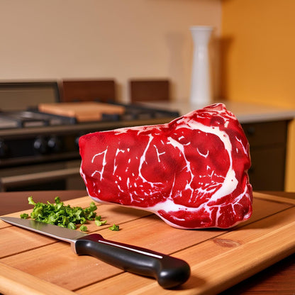 2Pcs Realistic Food Dog Squeaky, Steak Plush Dog Toy, Stuffed Puppy Chew Toy with Squeaker, Soft Food Shape Pet Toy for Small and Medium Dogs Pet Supplies