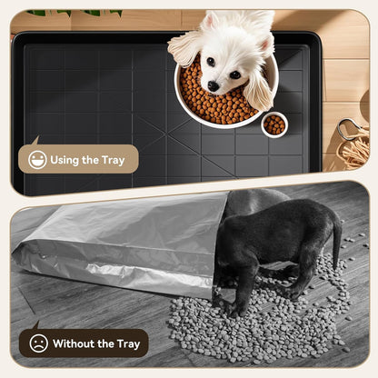 41.1" 2PC Dog Crate Tray Replacement fit for Metal Dog Crate Dog Cage Pans Plastic Tray