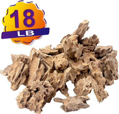 18.1 Pounds Natural Dragon Stones for Aquascaping Terrariums,Aquarium Dragon Ohko Rock (2.1 to 7.2 inch)
