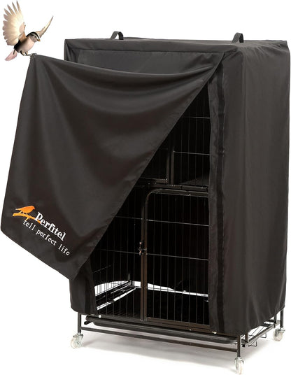Universal Large Bird Cage Cover(Black) Good Night Black-Out Birdcage Cover Durable Breathable Washable Material (31 * 21 * 52)