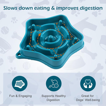 Pet Slow Feeder Bowl for Small Dogs, Puzzle Feeder for Petite Dogs, Anti-Choking, Slow Eating, 350ML Capacity, BPA-Free, Small Size