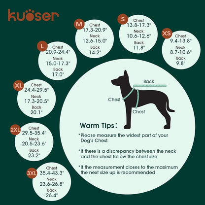 Kuoser Waterproof Dog Coat, Reversible Dog Jacket for Medium Dogs, Adjustable Durable Doggie Winter Coat Warm Puppy Cold Weather Apparel from Small to Large Breed, Bright Red M