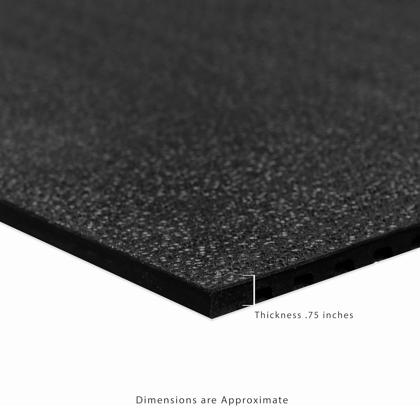 Heavy Duty Horse Stall Mats - Stable Mats, Durable 3/4 in. Thick Rubber Flooring - Solid Black - 3.5' x 6' Mat for Stables, and More - 42 in. x 72 in. Stall Mat