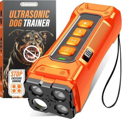 Dog Bark Deterrent Devices, Anti Barking Device 3X Ultrasonic Bark Control Device 50ft Range, Rechargeable & Safe Dog Training Tool for Quiet Walks and Peaceful Homes