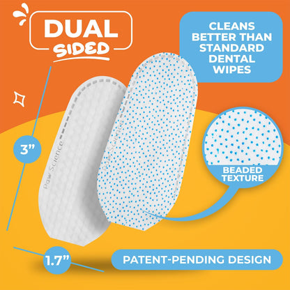 Dog & Cat Teeth Cleaning Wipes - Dental Finger Wipes for Cats & Dogs - Pet Toothbrush & Tooth Brushing Kit - Effective Teeth Cleaner (Unscented)