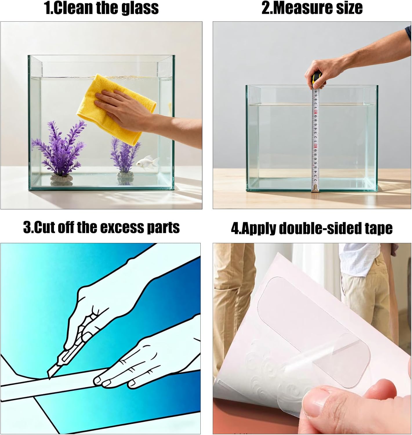 3 Pack Aquarium Background 48x24 inches Fabric Aquarium Background Fish Tank Undersea Corals Sunshines Rock Aquatic Plants